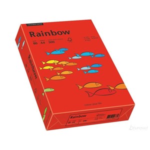 PAPIER KSERO RAINBOW A4 80G C. CZERWONY R28 500K